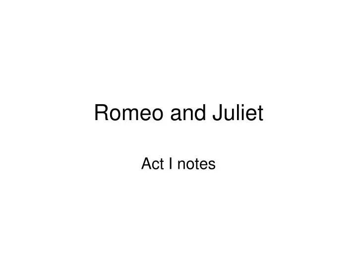 romeo and juliet