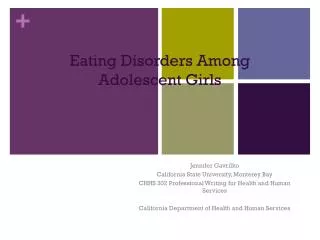 Eating Disorders Among Adolescent Girls