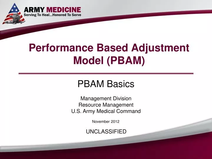 performance based adjustment model pbam