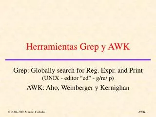 herramientas grep y awk