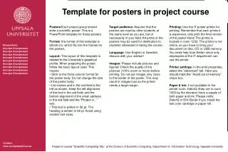 Template for posters in project course