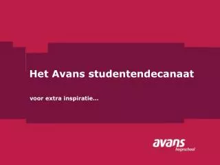 het avans studentendecanaat