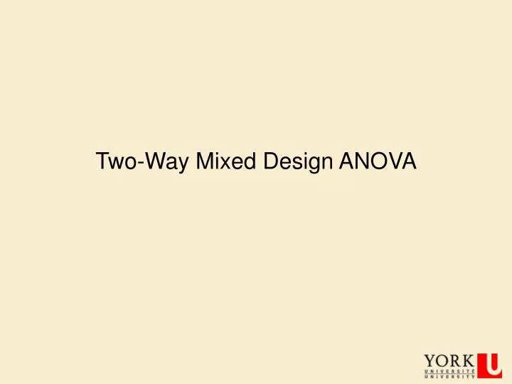 two way mixed design anova