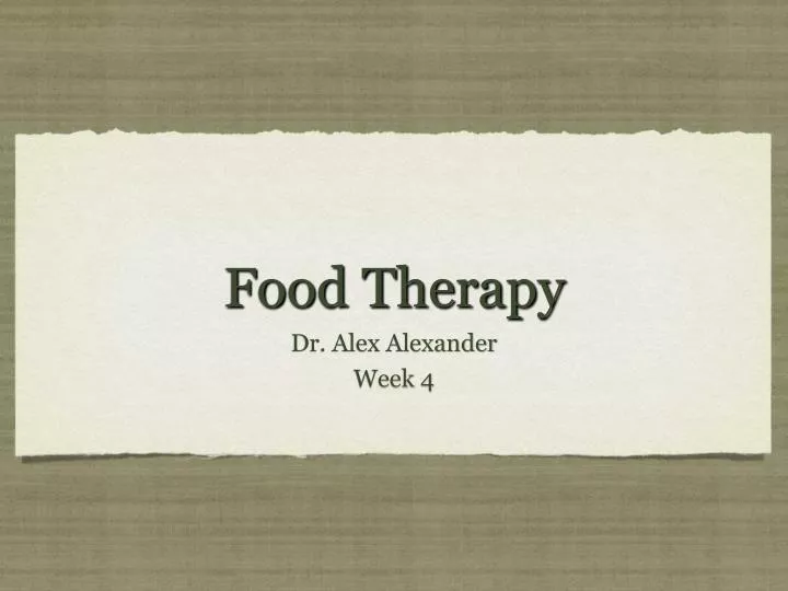 food therapy