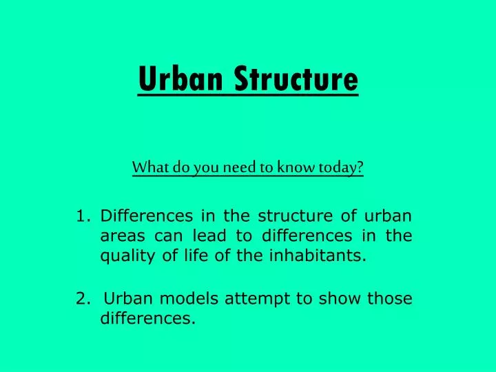 urban structure