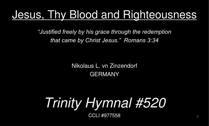 jesus thy blood and righteousness