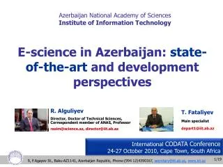 Azerbaijan National Academy of Sciences Institute of Information Technology