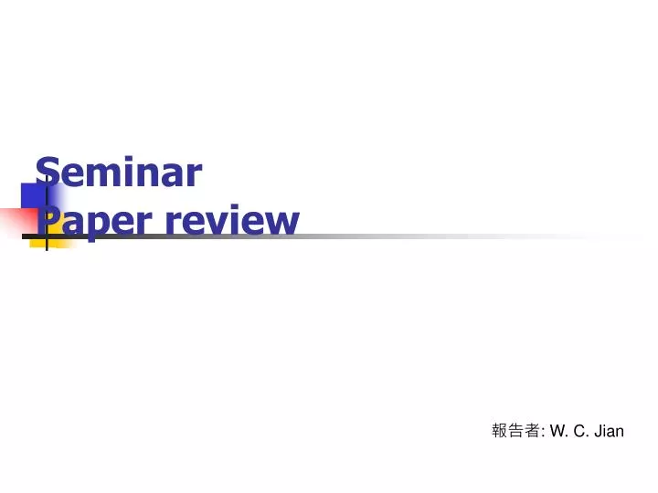 seminar paper review