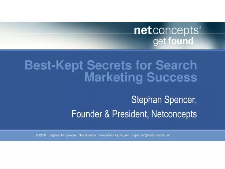 best kept secrets for search marketing success