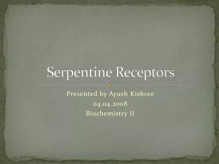 serpentine receptors