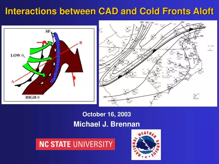 interactions between cad and cold fronts aloft