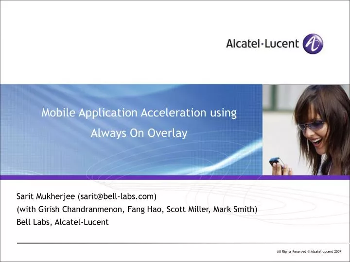 mobile application acceleration using always on overlay