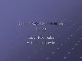 zesp szk specjalnych nr 23