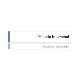 metode intervensi