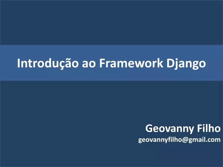 introdu o ao framework django