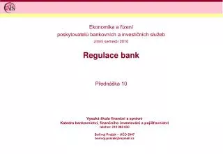 regulace bank