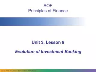 AOF Principles of Finance