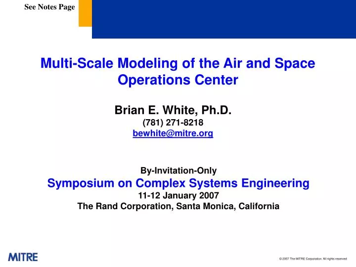 multi scale modeling of the air and space operations center