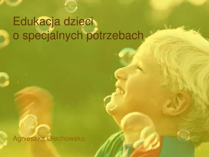 edukacja dzieci o specjalnych potrzebach