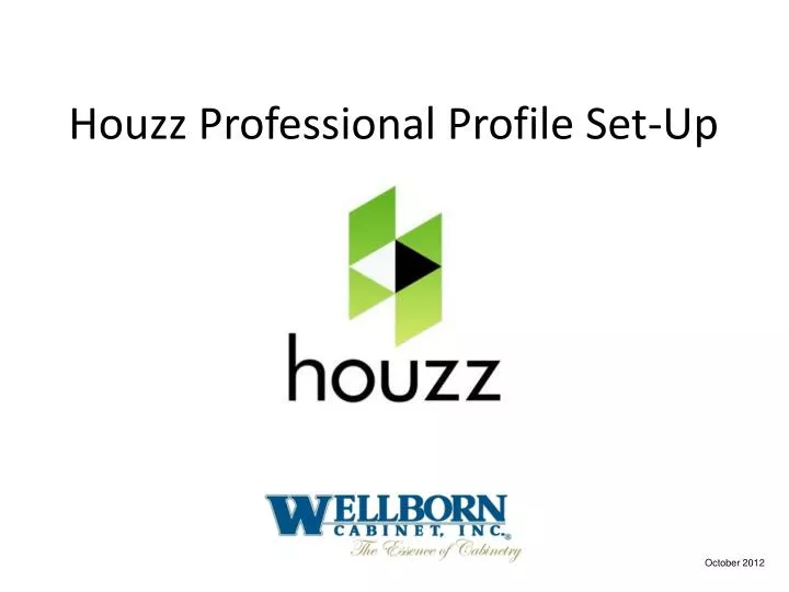 houzz professional profile set up