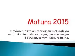 matura 2015
