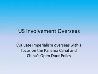 US Involvement Overseas
