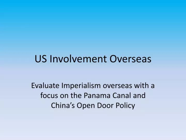 us involvement overseas