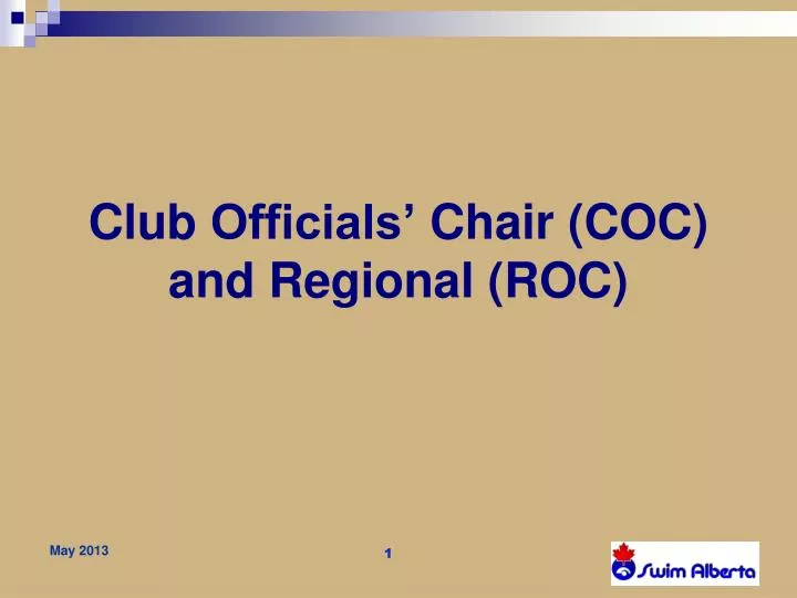 club officials chair coc and regional roc