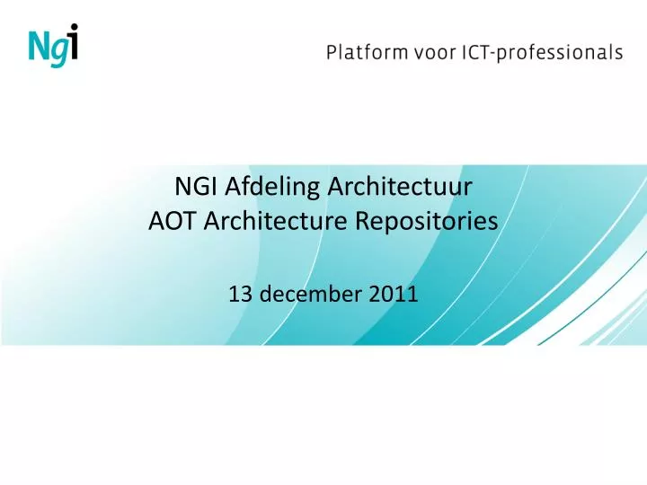 ngi afdeling architectuur aot architecture repositories