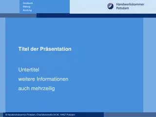 titel der pr sentation