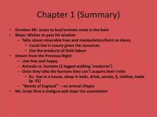 Chapter 1 (Summary)