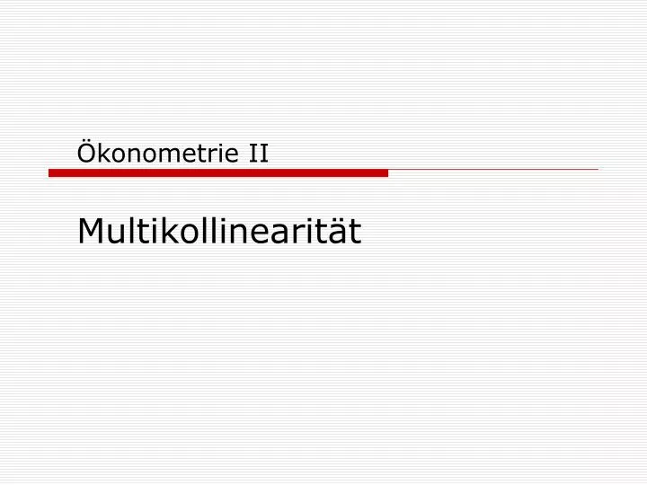 konometrie ii