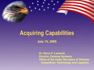 Acquiring Capabilities July 15, 2005