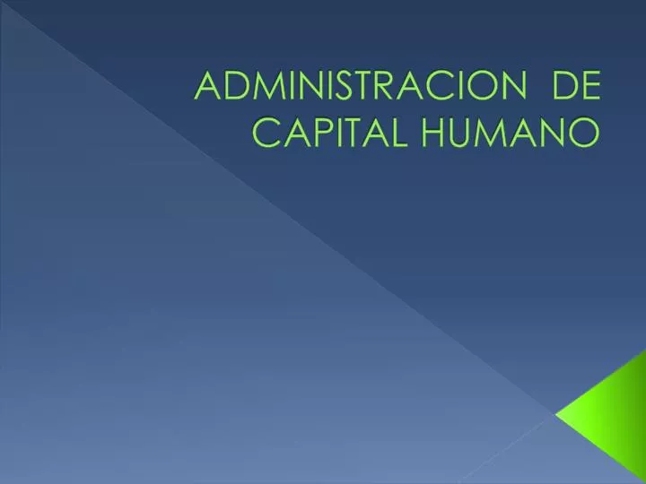 administracion de capital humano