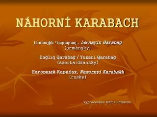 n horn karabach