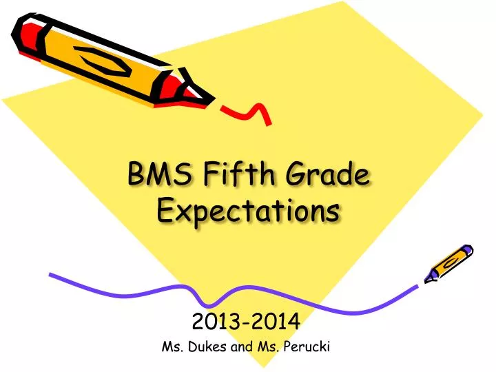 bms fifth grade expectations