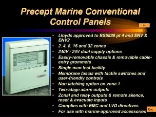 Precept Marine Conventional Control Panels