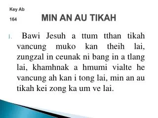 key ab 164 min an au tikah