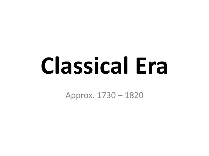 classical era