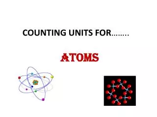 COUNTING UNITS FOR ……..