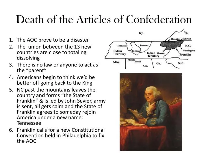 death of the articles of confederation