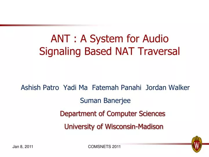 ant a system for audio signaling based nat traversal
