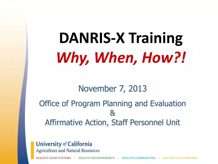 danris x training why when how