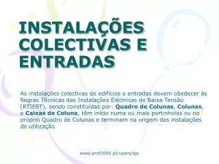 instala es colectivas e entradas