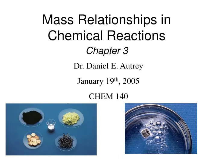 mass relationships in chemical reactions