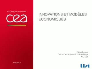 innovations et mod les conomiques