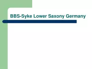 BBS-Syke Lower Saxony Germany
