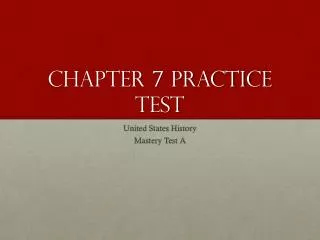 Chapter 7 Practice Test