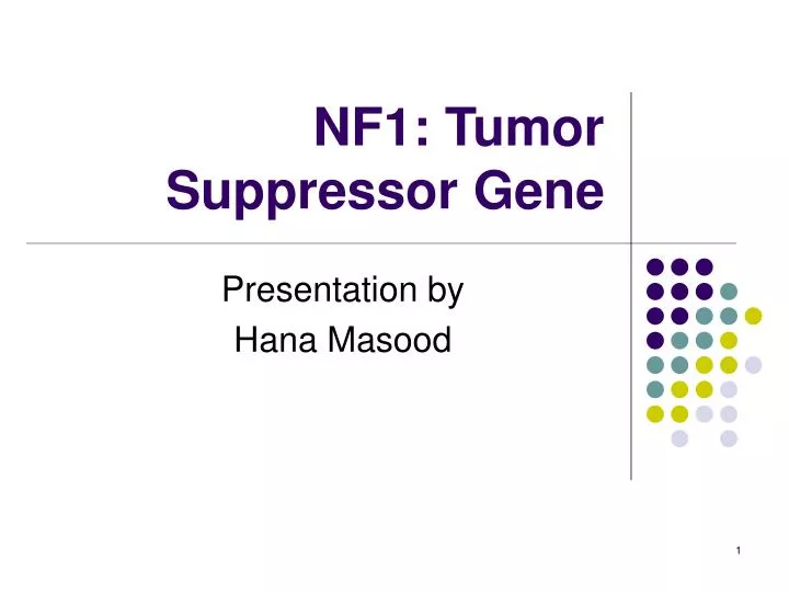 nf1 tumor suppressor gene