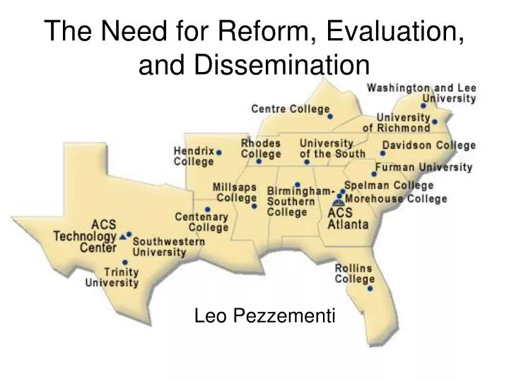 the need for reform evaluation and dissemination
